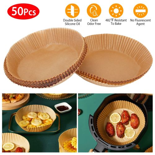 50Pcs Disposable Air Fryer Paper Liner Waterproof Non-Stick Oil-proof 50Pcs Disposable Air Fryer Paper Liner Waterproof Non-Stick Oil-proof
