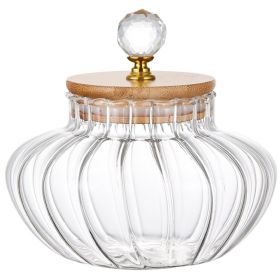 1 PCS High borosilicate stripe sealed jar, kitchen storage jar, coffee can, coffee storage container