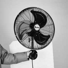 18inch High Velocity Wall Mount Fan Oscillating,Industrial Fan with 3 Speed Ventilation,4592CFM Indoor Wall Fan,70 Degree Horizontal Oscillation