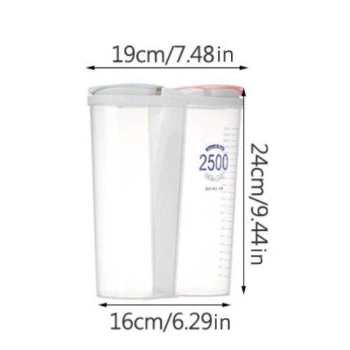 1 Pc Food Storage Box; Sealed Storage Container BPA Free Plastic Cereal Dispenser; Large Kitchen Storage Container With Lid And Compartment For C