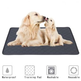 Washable Dog Pet Diaper Mat Waterproof Reusable Training Pad Urine Absorbent Environment Protect Diaper Mat Dog Car Seat Cover (Color: gray, size: M 70x50cm)