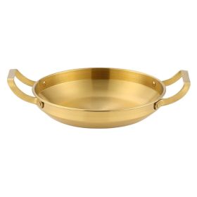 Double Ears Pan Seafood Rice Pan Fried Chicken Tray (Color: Gold, Type: 30cm)