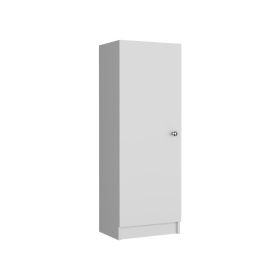 Uluru Kitchen Pantry, Single Door Cabinet, Four Interior Shelves (Color: White)