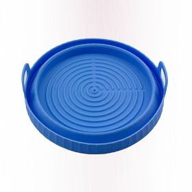 2 Pcs Food Grade Silicone Easy Cleaning Air Fryer Liners Reusable Air Fryer Silicone Pot Food Safe Air Fryer Oven Accessories Replacement for Fla (Color: Blue)